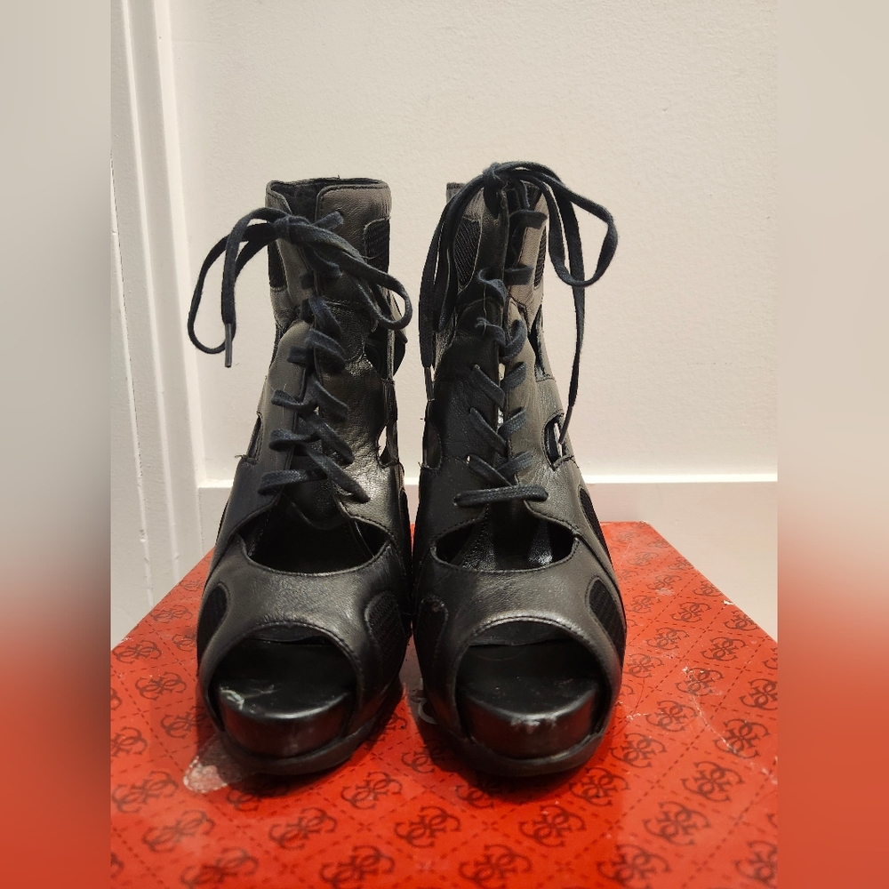 Guess Lace up Heel Boot